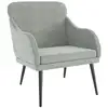 Image de Vidaxl fauteuil gris clair 63x76x80 cm velours