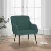 Image de vidaXL Fauteuil Vert foncé 63x76x80 cm Velours 351438