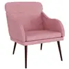 Image de Vidaxl fauteuil rose 63x76x80 cm velours