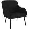 Image de Vidaxl fauteuil noir 63x76x80 cm velours