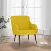 Image de Fauteuil Jaune 63x76x80 Cm Velours Vidaxl