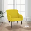Image de vidaXL Fauteuil Jaune 63x76x80 cm Velours 351441