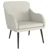 Image de Vidaxl fauteuil crème 63x76x80 cm velours