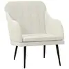 Image de Fauteuil Crème 63x76x80 Cm Velours Vidaxl