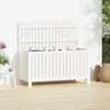 Image de Boîte De Rangement De Jardin Blanc 115x49x60 Cm Bois De Pin Vidaxl