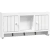Image de Armoire À Clés Blanc 40x8,5x20 Cm Bois D'ingénierie Et Acier Vidaxl