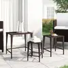 Image de Tables Gigognes 3 Pcs Marron Résine Tressée Vidaxl