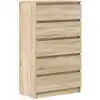 Image de Commode Chêne Sonoma 60x36x103 Cm Bois D'ingénierie Vidaxl
