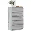 Image de Commode Sonoma Gris 60x36x103 Cm Bois D'ingénierie Vidaxl