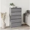 Image de Commode sonoma gris 60x36x103 cm bois d ingénierie