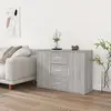 Image de Buffet Sonoma Gris 91x29,5x65 Cm Bois D'ingénierie Vidaxl