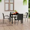 Image de Chaises De Jardin Lot De 4 Avec Coussins Résine Tressée Noir Vidaxl