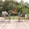 Image de Chaises De Jardin Avec Coussins Lot De 2 Résine Tressée Gris Vidaxl
