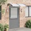 Image de Auvent De Porte Noir 150x100 Cm Polycarbonate Vidaxl