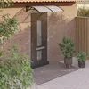 Image de vidaXL Auvent de Porte Marquise Solaire avec Support Abri Protection contre Pluie Banne Entrée Porte Patio Noir et 153576