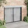 Image de Auvent De Porte Gris Et Transparent 350x75 Cm Polycarbonate Vidaxl