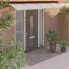 Image de vidaXL Auvent de Porte Marquise Solaire avec Support Abri Protection contre Pluie Banne Entrée Porte Patio Gris 350x100 153595