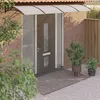 Image de vidaXL Auvent de Porte Toit Marquise avec Barres Auvent de Porte dEntrée Protection de Porte Contre Pluie et UV Noir 153600