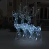 Image de Décorations De Noël De Renne Acrylique 3 Pcs 120 Cm Blanc Froid Vidaxl