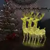 Image de Rennes De Noël Xxl Acrylique 250 Led 3 Pcs 180 Cm Blanc Chaud Vidaxl