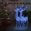 Image de Rennes De Noël Xxl Acrylique 250 Led 2 Pcs 180 Cm Bleu Vidaxl