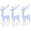 Image de Rennes De Noël Xxl Acrylique 250 Led 3 Pcs 180 Cm Bleu Vidaxl