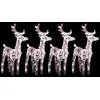 Image de Rennes De Noël 4 Pcs 160 Led Blanc Chaud Acrylique Vidaxl