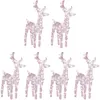 Image de Rennes De Noël 6 Pcs 240 Led Blanc Chaud Acrylique Vidaxl