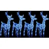Image de Rennes De Noël 4 Pcs 160 Led Bleu Acrylique Vidaxl