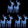 Image de Rennes De Noël 6 Pcs 240 Led Bleu Acrylique Vidaxl