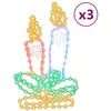Image de Figurines De Bougies De Noël Avec 144 Led 3 Pcs 70x42 Cm Vidaxl