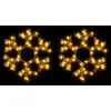 Image de Flocon De Neige De Noël Avec Led 2 Pcs Blanc Chaud 27x27 Cm Vidaxl