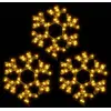 Image de Flocons De Neige De Noël Avec Led 3 Pcs Blanc Chaud 27x27 Cm Vidaxl