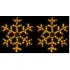 Image de Flocons De Neige De Noël Avec Led 2 Pcs Blanc Chaud 59x59 Cm Vidaxl