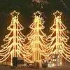 Image de Arbres De Noël Pliables Avec Led 3 Pcs Blanc Chaud 87x87x93 Cm Vidaxl