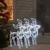 Image de Rennes De Noël 3 Pcs Blanc Froid 76x42x87 Cm Vidaxl