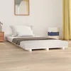 Image de vidaXL Cadre de Lit Lit Simple avec Sommier à Lattes Lit Adulte Meuble de Chambre à Coucher Intérieur Blanc 90x200 cm 824549