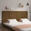 Image de vidaXL Tête de lit murale Marron miel 206x3x91 5 cm Bois massif de pin 824671