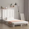 Image de vidaXL Tête de lit murale Blanc 146x3x915 cm Bois massif de pin 824684