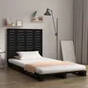Image de Tête De Lit Murale Noir 81x3x91,5 Cm Bois Massif De Pin Vidaxl