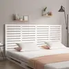 Image de Tête De Lit Murale Blanc 166x3x91,5 Cm Bois Massif De Pin Vidaxl