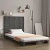Image de Tête De Lit Murale Gris 141x3x91,5 Cm Bois Massif De Pin Vidaxl