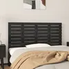 Image de Tête De Lit Murale Noir 126x3x63 Cm Bois Massif De Pin Vidaxl