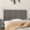 Image de Tête De Lit Murale Gris 146x3x63 Cm Bois Massif De Pin Vidaxl