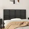Image de Tête De Lit Murale Noir 146x3x63 Cm Bois Massif De Pin Vidaxl