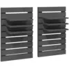 Image de Étagères De Chevet Murales 2 Pcs Gris Bois De Pin Massif Vidaxl
