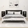Image de Étagères De Chevet Murales 2 Pcs Noir Bois De Pin Massif Vidaxl