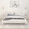Image de Étagères De Chevet Murales 2 Pcs Blanc Bois De Pin Massif Vidaxl