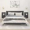 Image de Étagères De Chevet Murales 2 Pcs Gris Bois De Pin Massif Vidaxl