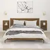 Image de Étagères De Chevet Murales 2 Pcs Marron Miel Bois De Pin Massif Vidaxl